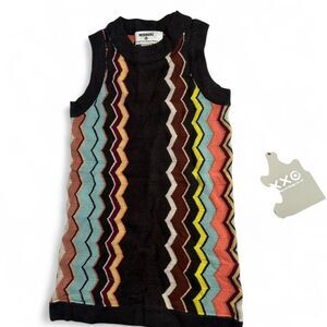 New Missoni multicoloured zigzag knit dress youth 18 months